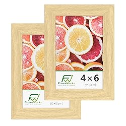 FrameWorks 2-Pack, 4x6 Picture Frame, Natural Oak