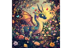 SAKGDH Coloring Books for Adults, Fantasy Creatures Coloring Books for Relaxation Inspiring Women, Single Sided Pages Thick Paper Stress Relief Activity Book, Mindfulness Gift for Teens & Adults