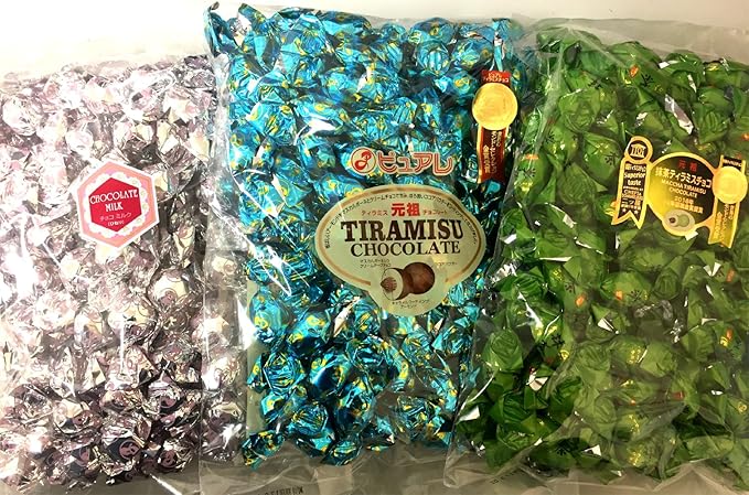 Amazon ピュアレ元祖ティラミスチョコ500g 抹茶ティラミス500g ミルクココアチョコ500g 3点セット 業務用サイズ ピュアレ チョコレート 通販