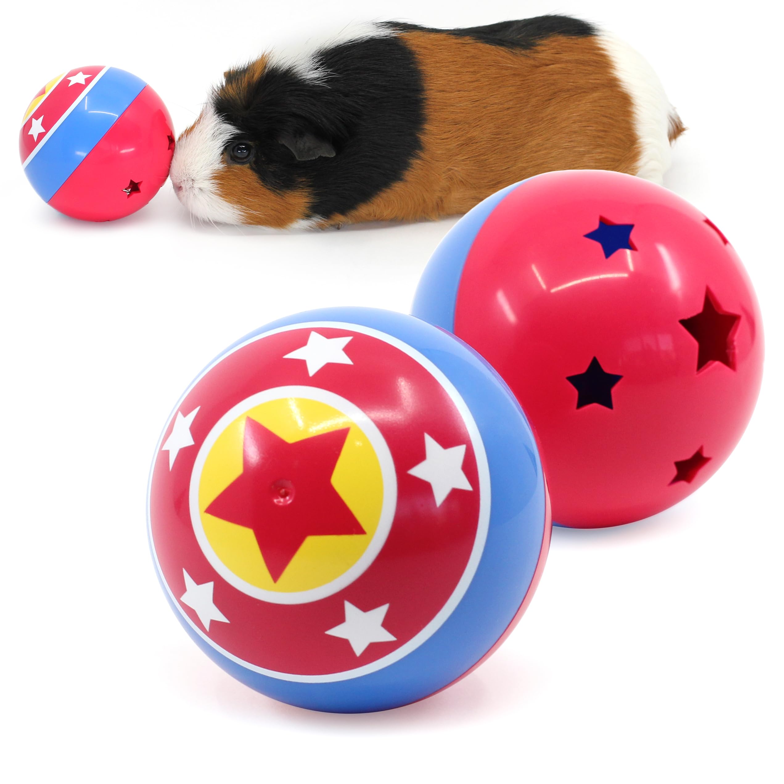 HAYPIGS Circus themed TREAT BALL - 3-in-1 Enrichment Toy - Rabbit & Hamster Boredom Breaker
