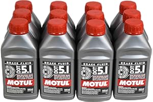 Motul 100951-12 DOT 5.1 Non-Silicone Brake Fluid, (Case of 12)