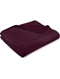 Pinzon Velvet Plush Blanket - Full/Queen, Aubergine