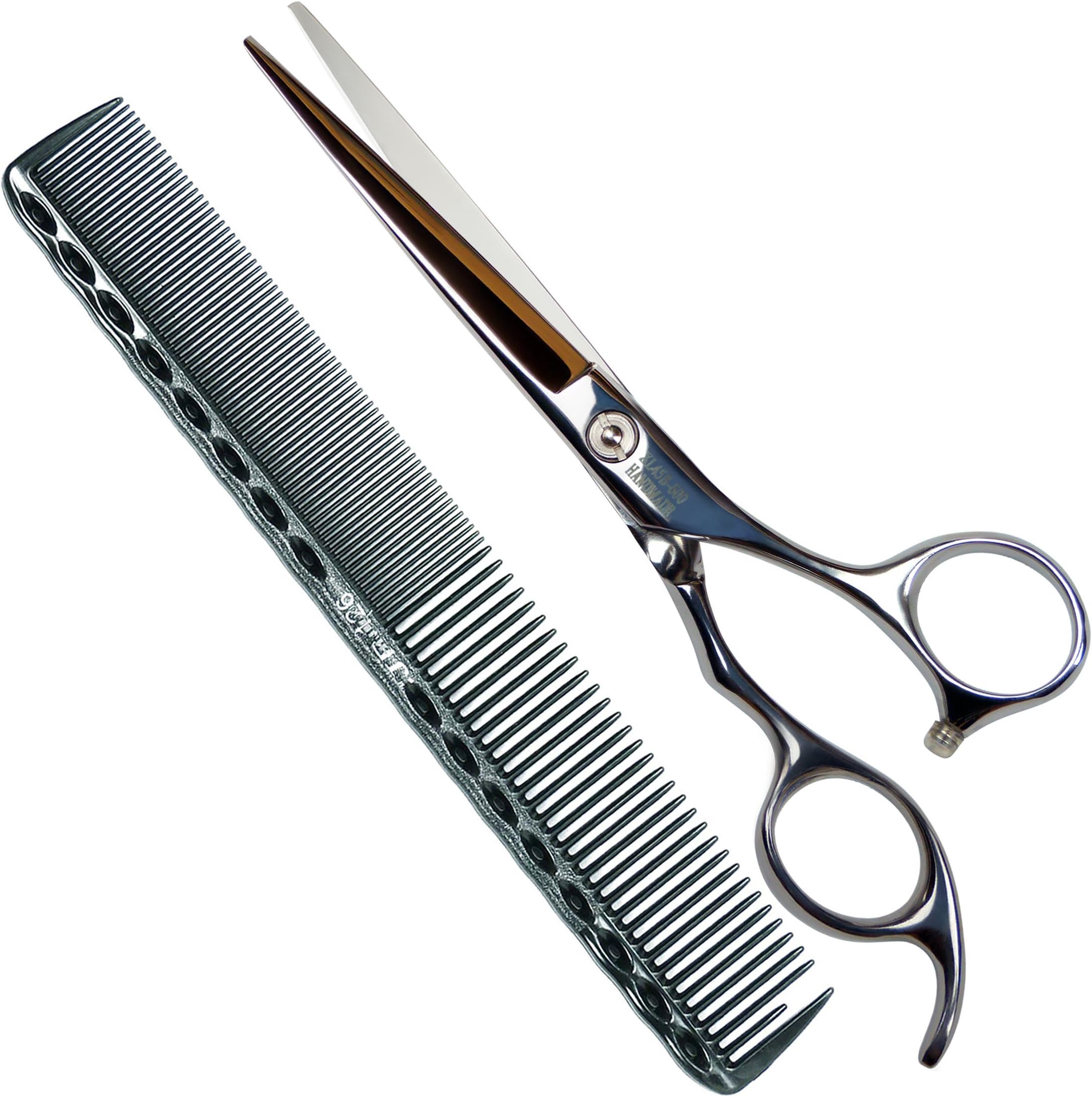 Professional Barber Hair Cutting Shears/Scissors 6 Inch, 420 Stainless Steel Barber Handmade Hair-cutting With a Comb