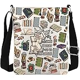 MBMSO Book Lover Gifts for Bibliophiles When in Doubt Go to the Library Purse Funny Bookaholic Gifts Librarian Crossbody Bag