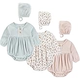 Ecojoy Newborn Baby Girl Bodysuit Suit Baby Clothes Short Sleeve 3 Outfit Bundle Mix Match