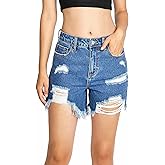 Cello Jeans Women's Juniors High Rise Ripped Distressed Denim Shorts