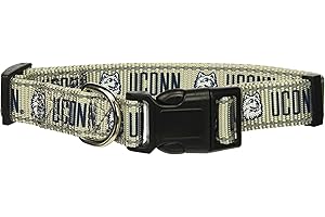FOOTBALL FANATICS NCAA UConn Huskies Gray Large Dog Collar