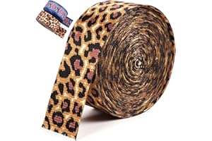 PECMER Nylon Webbing 1.5 Inch-Polyester Webbing 6 Yards Leopard Print Webbing Straps for Bags-Heavy Cotton Webbing 1.5 inch for Bag Handles Purse Straps Ribbon 1 1/2"