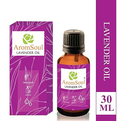 AromSoul 100% Pure & Natural Therapeutic Grade Lavender Essential Oil (30 ml) For Relaxation, Sleep, Aromatherapy, Hair Growth & Skin Care