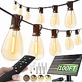 luckystyle 100FT Solar String Lights Outdoor