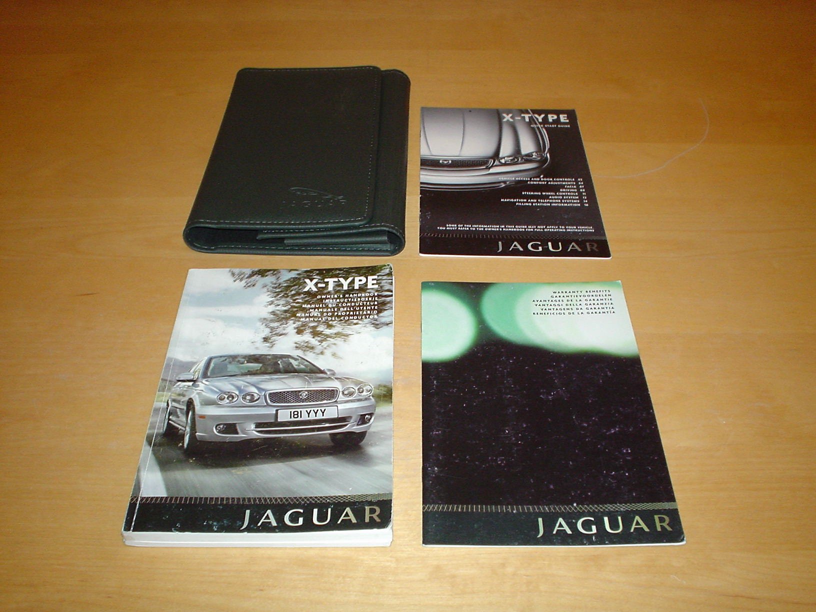 JAGUAR X-TYPE OWNERS MANUAL HANDBOOK c/w WALLET (2001 - 2009) SALOON &  ESTATE - 2.0, 2.5 & 3.0 LITRE PETROL ENGINES 2.0 & 2.2 L DIESEL - OWNER'S  HAND BOOK ...