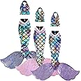 Zhanmai 3 Sets Mermaid Doll Accessories Doll Clothes Mermaid Tail Dress Doll Set Colorful Mermaid Dresses Bikini Swimwear for 11.5-12 Inch Doll Girl Birthday Gift(Blue, Pink, Purple,Cute Style)