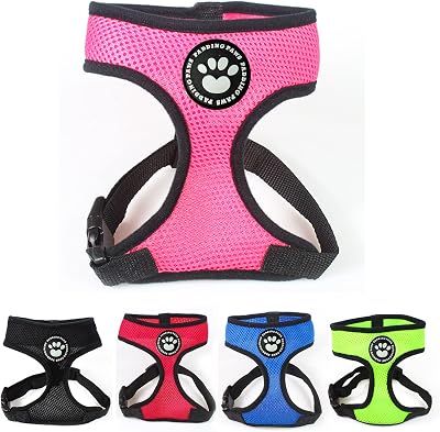 Padding Paws Dog Harness Small Adjustable Waterproof Pink Mesh