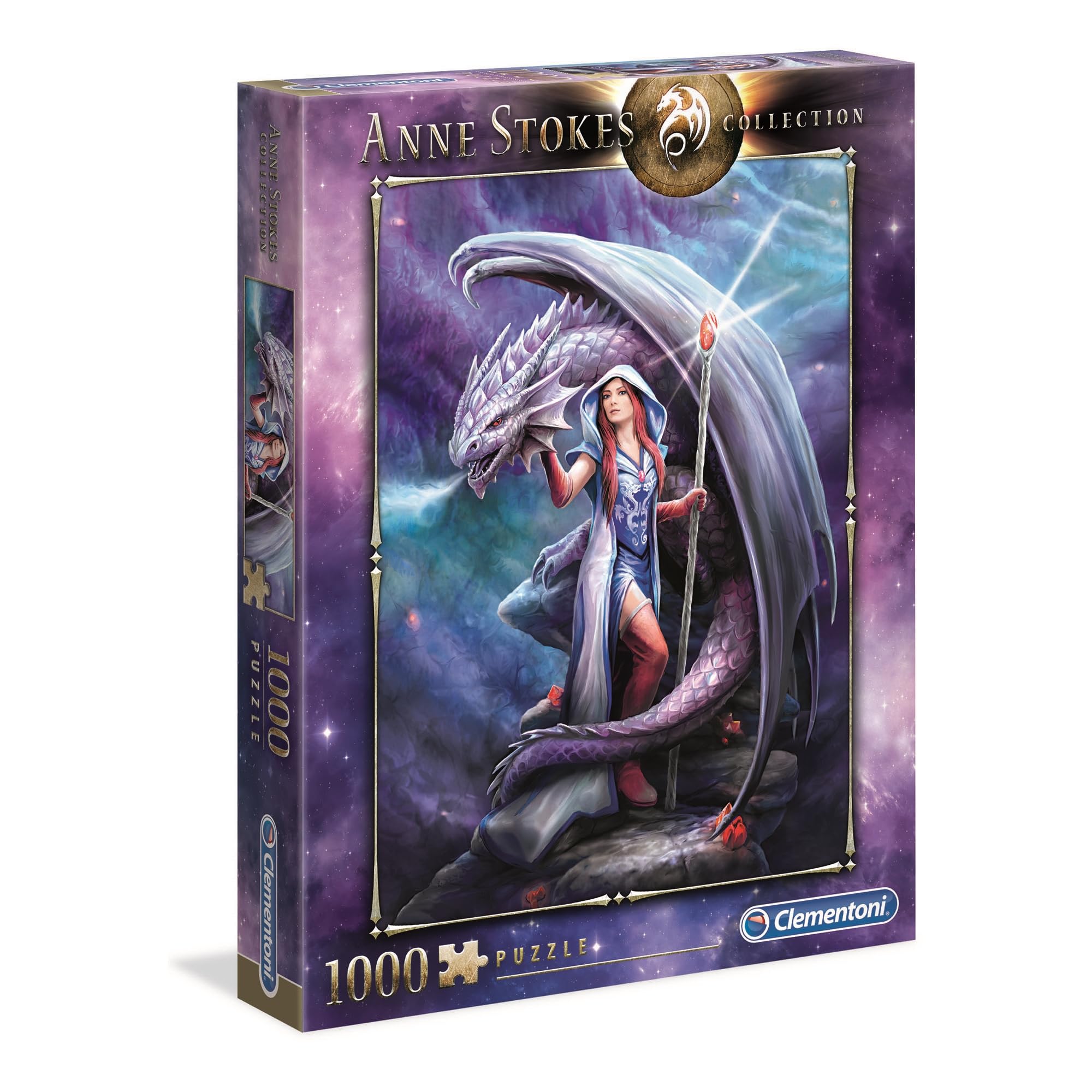 Clementoni - 39525 - Anne Stokes Puzzle - Dragon Mage - 1000 pieces - Made in Italy - jigsaw puzzles for adult