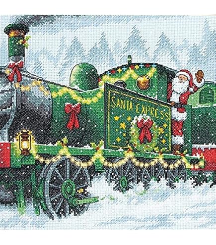 DIMENSIONS Kit de Broderie au Point de Croix compté Motif traîneau de