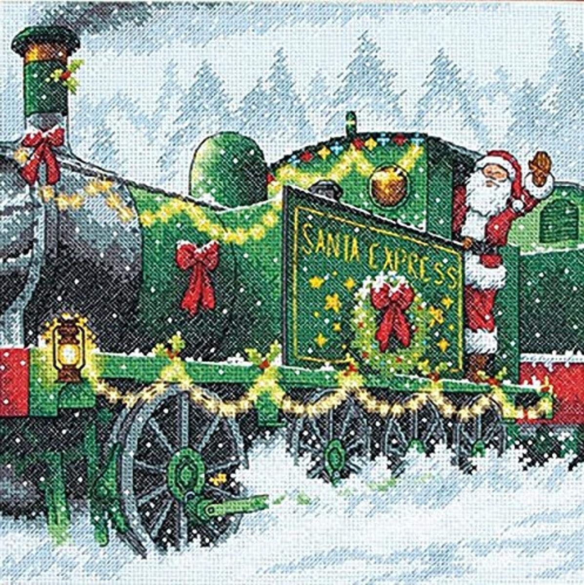 Dimensions "Santa Express" Counted Cross Stitch Kit, Multi-Colour