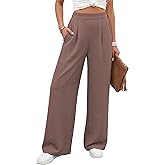 Caracilia Women Wide Leg Pants 2026 Summer High Waisted Business Casual Work Dress Pants Palazzo Slacks Trousers Outfits