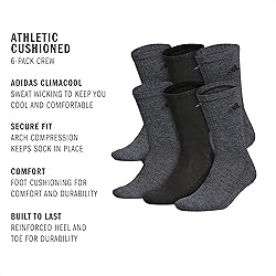 adidas Men's Athletic Cushioned 6-Pack