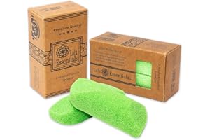 Lulu Essentials Foot Pumice Stone/Pumice Sponge (2 Pack) Exfoliating Scrubber, Callus Remover for Dry Hard Skin on Hands and 