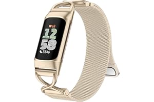JKD X-Shape Metal Band Compatible with Fitbit Charge 6/ Charge 5 Bands for Women Men, Soft Stainless Steel Mesh Loop Strap Bracelet Wrist Band Replacement for Fitbit Charge 5/ Charge 6 Fitness Tracker4.5 out of 5 stars 4031 offer from $11.99