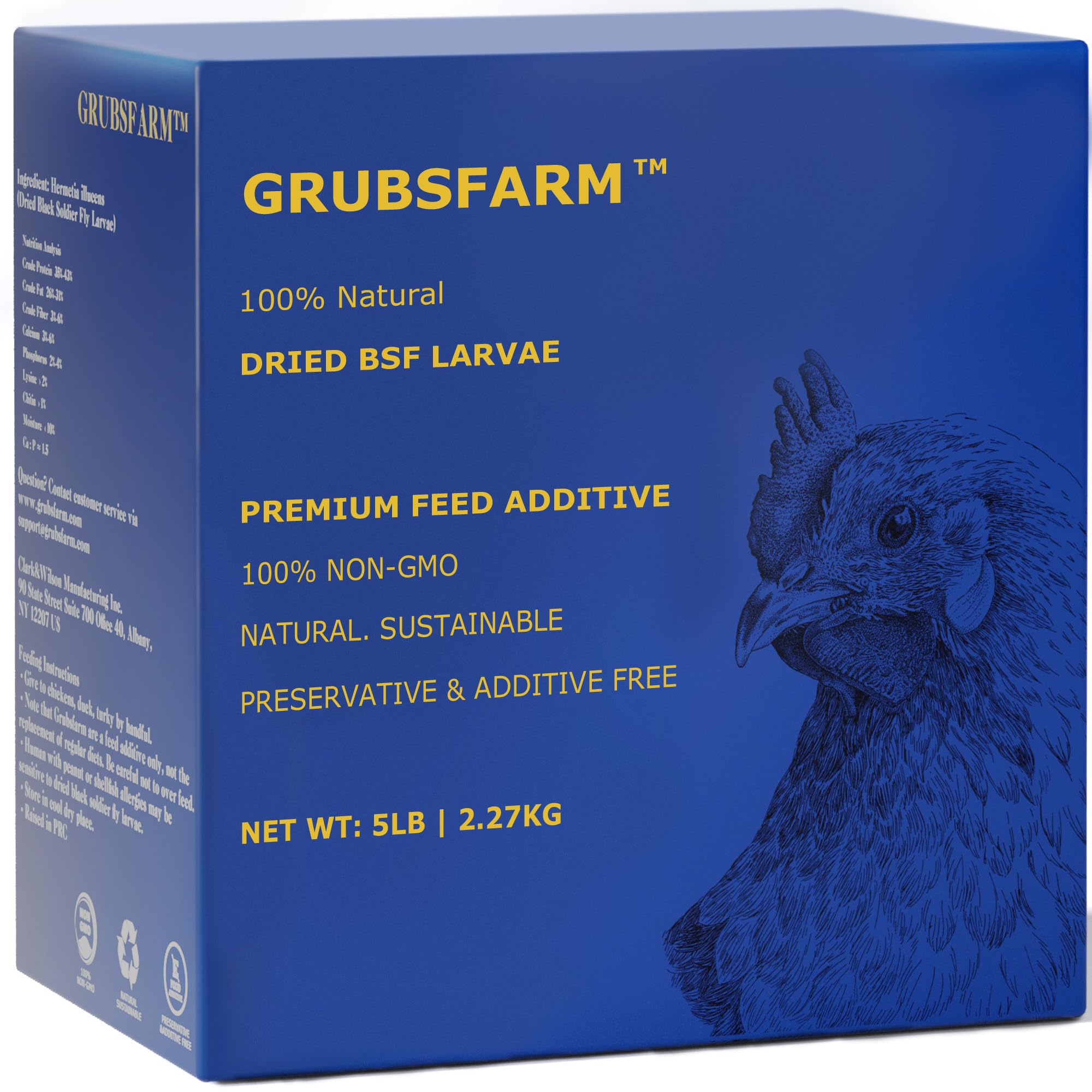 Mua GRUBSFARM Premium Chicken Treats 5LB NonGMO & 85X More Calcium