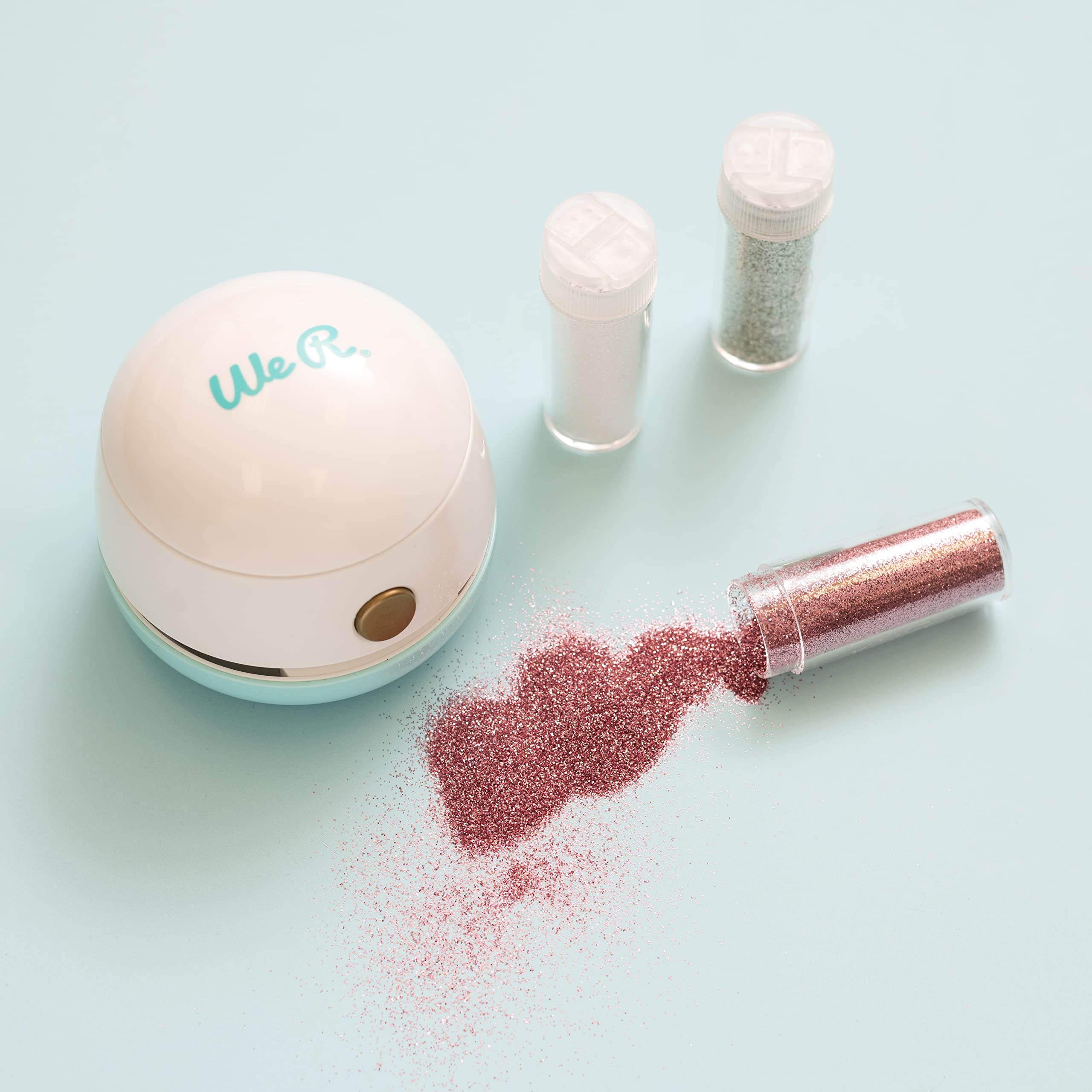 We R Makers Mini Glitter Vac, Cleans Glitter, Powder, Easy to Use, USB Charging, Compact for On-The-go Crafting, Scrapbooking, Journaling, Card Making, Printmaking