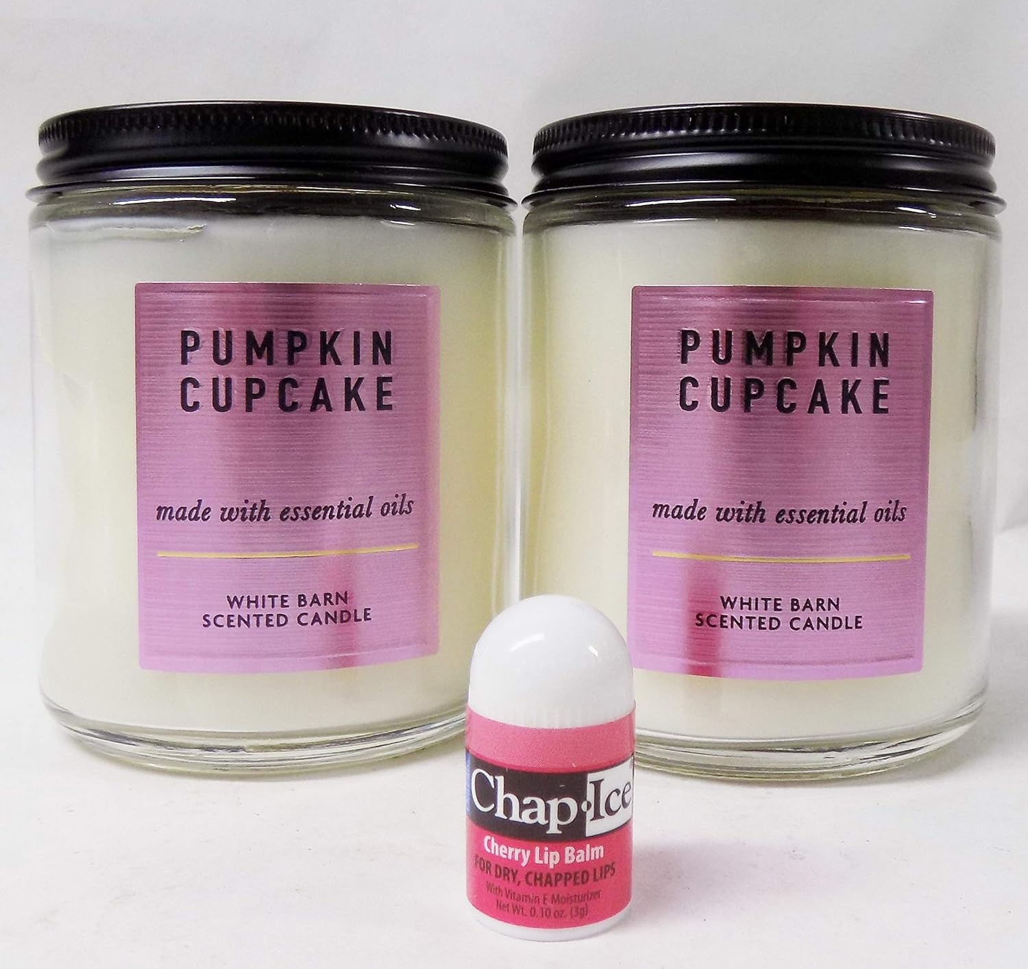 White Barn 2019 Pumpkin Cupcake 7 oz One Wick Candles Lot