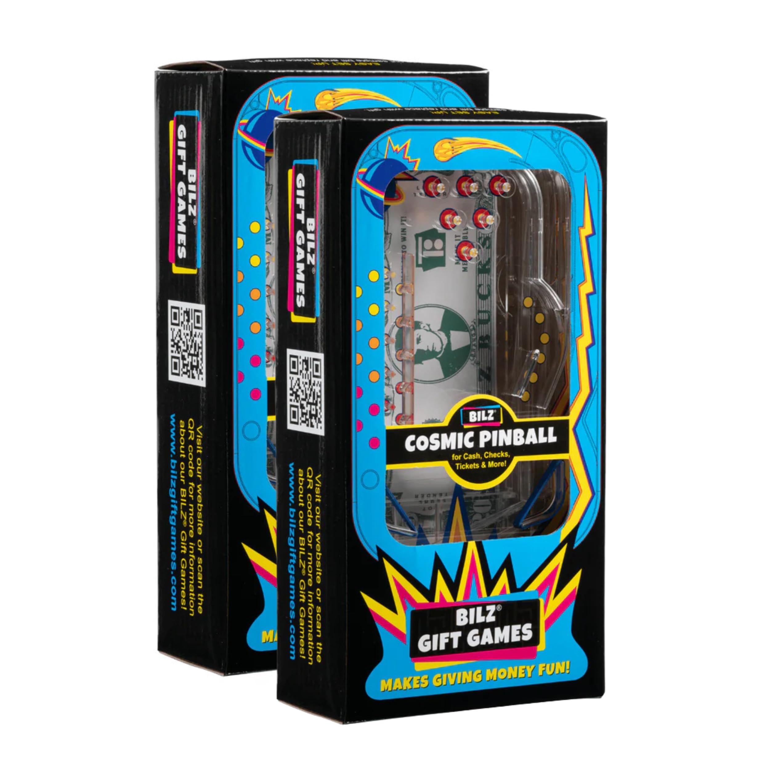 Photo 1 of BILZ® Cosmic Pinball | Fun Money Gifting Puzzle Game for Ages 8+ | Easy Setup | Fits Cash, Checks, Tickets, Gift Cards, and Notes | Perfect for Graduations, Christmas, & Birthdays | 2 Pack