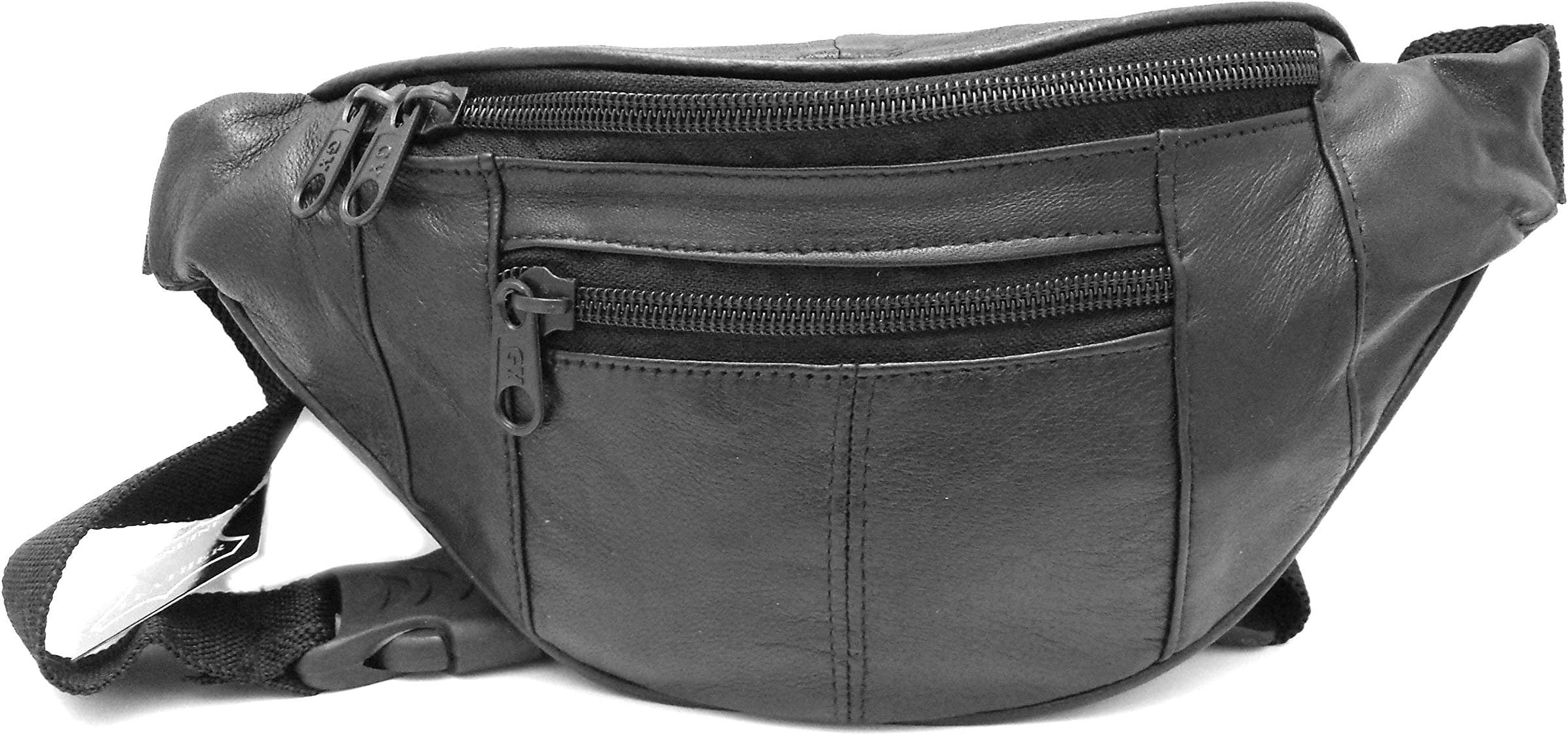 Cervo Unisex Large Real Leather Bum Waist Bag Waist PouchTravel Holiday Money Belt Pouch Change Bumbag
