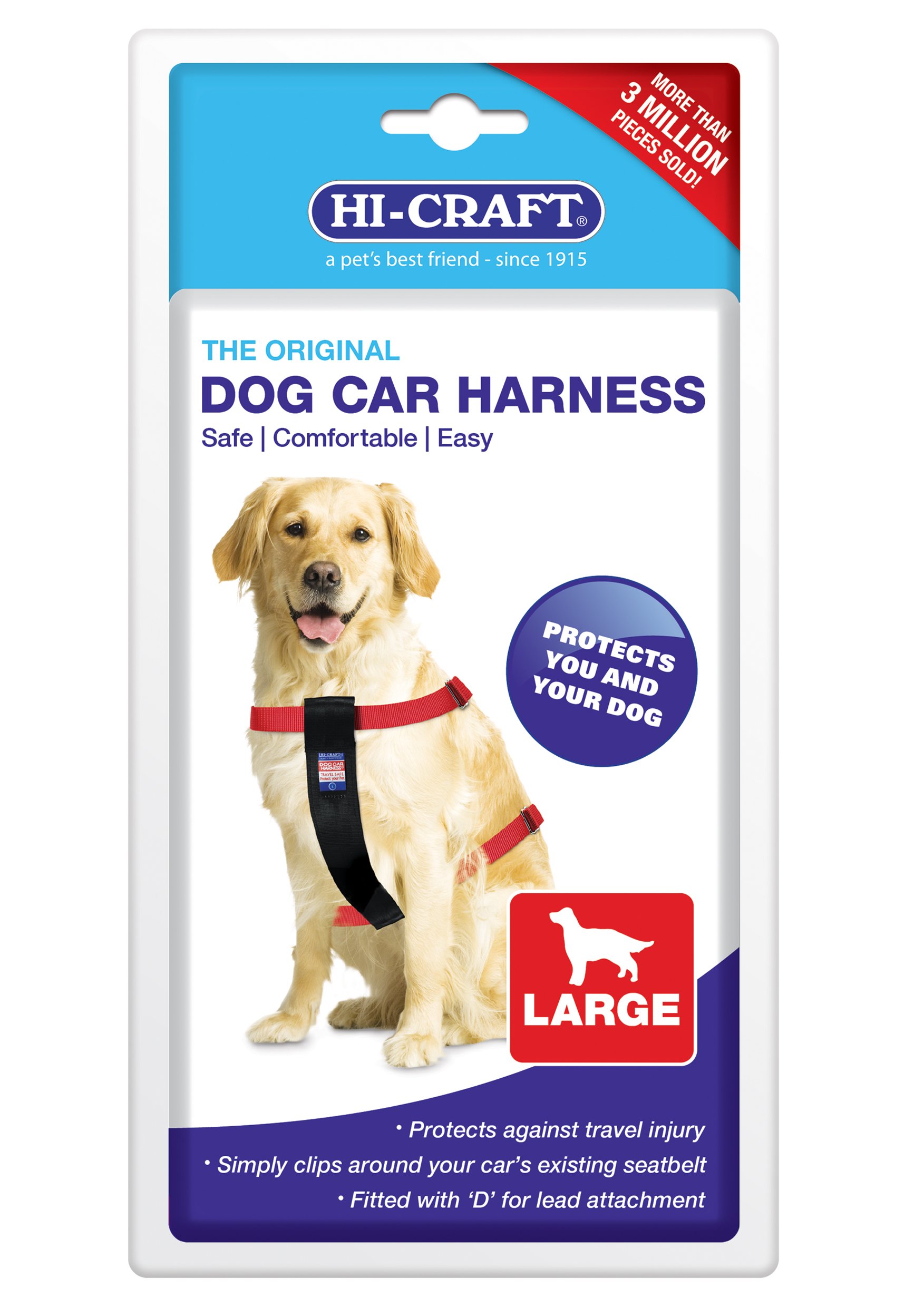 dog harness seat belt attachment