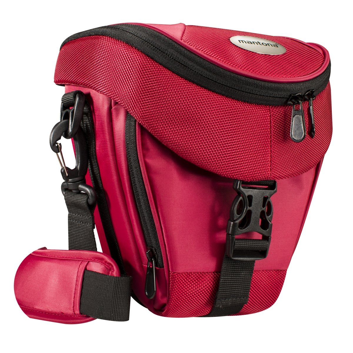 Mantona Colt SLR camera bag (universal bag incl. quick access, dust protector, carry strap and accessory compartment) red โ image 1