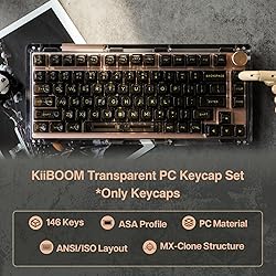 KiiBOOM Transparent PC Keycaps Set, 146 Keys
