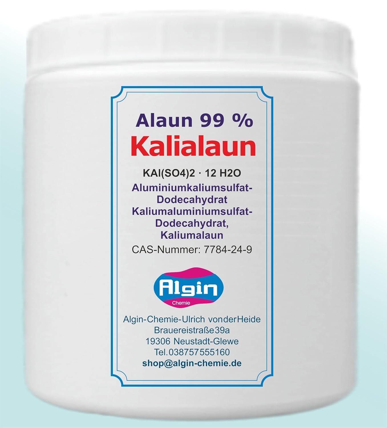 Kali Alum Alum 1Kg Tin Aluminium Potassium Sulphate dodeca (Natural