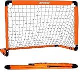 LZHDZQD Kids Football Goal 35.43in Foldable Garden Indoor Outdoor Orange view 1