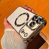 LXK Magnetic Case for iPhone 17 Pro Max Case Compatible with MagSafe, Military-Grade Protection, with Camera Protector, Clear Scratch-Resistant Back Cover for iPhone 17 Pro Max - Gold