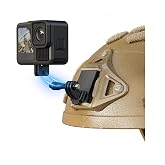 Aluminum NVG Helmet Mount, Tactical Helmet NVG Mount Compatible with GoPro Hero 13/12/11/10/9/8, DJI Osmo Action 6/5 Pro/4/3, Nano, Insta360, AKASO and Most Action Cameras