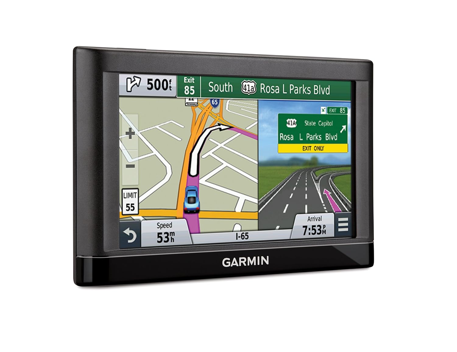 Garmin nüvi 65LMT GPS Navigators System with Spoken Turn-By-Turn Directions,  Preloaded Maps and Speed Limit Displays (Lower 49 U.S. States)