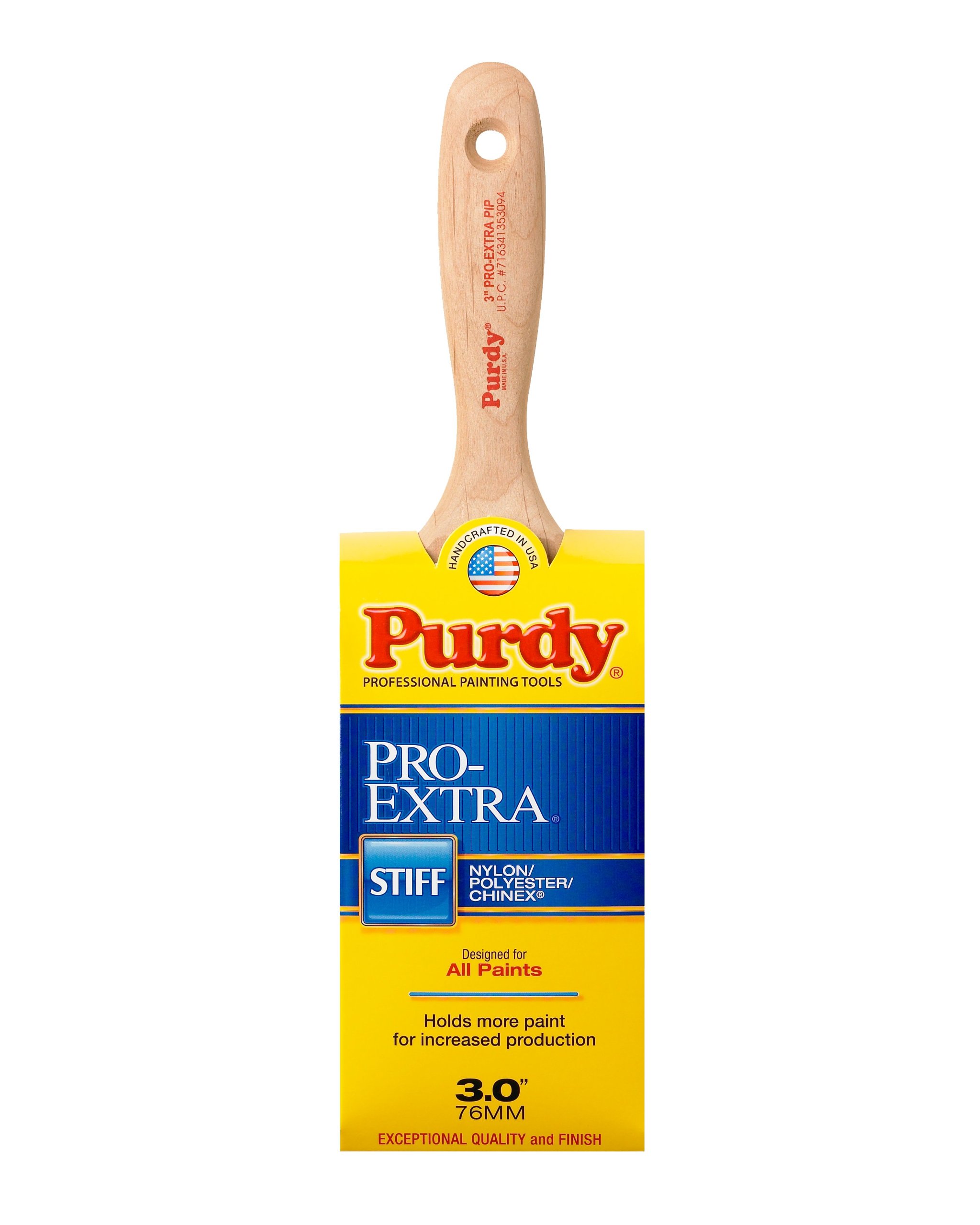 Purdy 144324730 Pro-Extra Series Pip Enamel/Wall Paint Brush, 3 inch Image