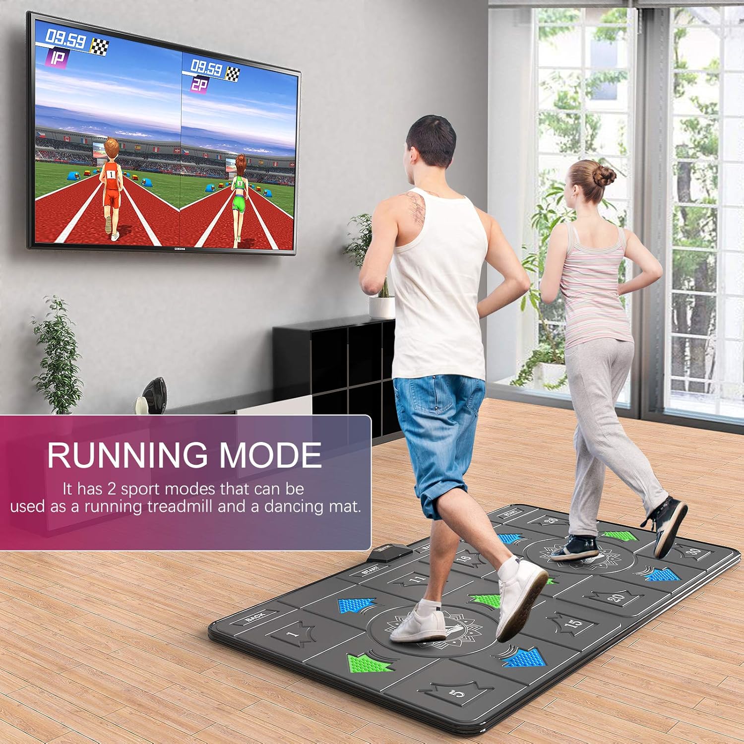 BLAVOR Electronic Dance Mats,Dance Mat Double Game for Kids and Adults with Massage Button,Indoor Portable Musical Dancing Mat with 100 Plus Games and Disco Ball Host for HDMI TV (Double Gray): Toys & Games