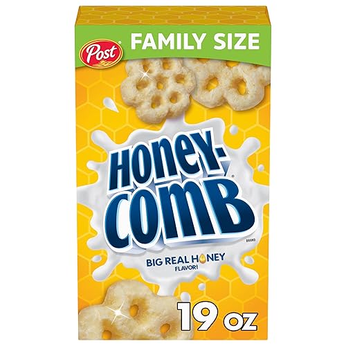 Honeycomb Cereal, Honey Flavored Sweetened Corn and Oat Cereal, 19 OZ Box