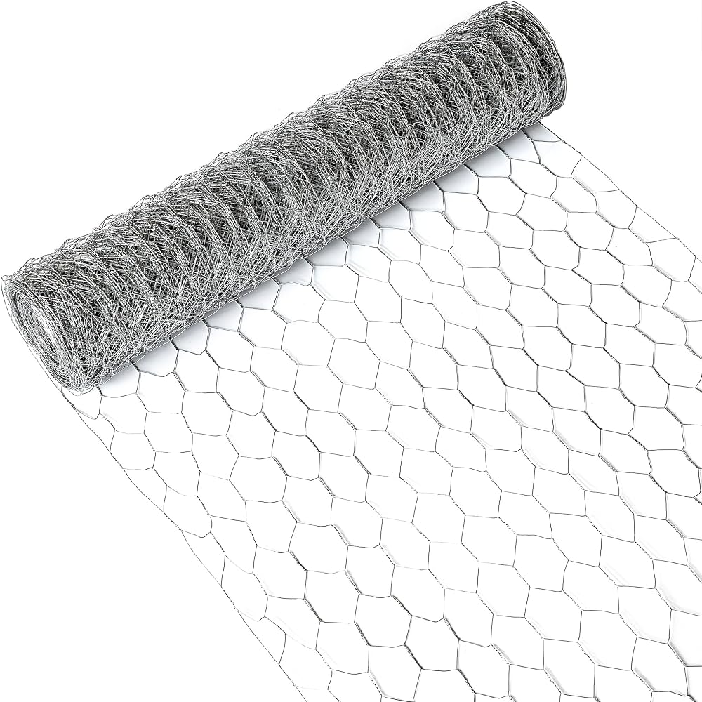 UNU Chicken Wire Mesh Roll 26 m 0.5 mm 2.5x5 cm Garden Fencing