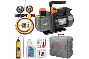 VTG VOGTEN 4.5CFM AC Vacuum Pump and Gauge Set,for Mini Split/HVAC/Auto Systems,Manifold Gauge Kit Fits R134a R22 R410a,with 