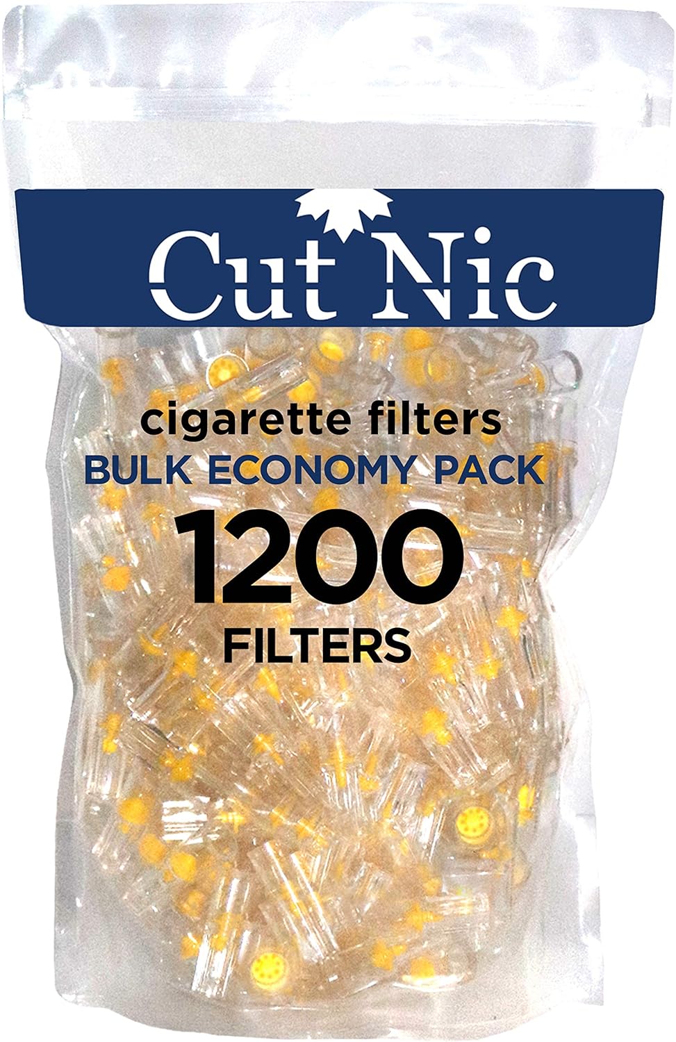 Cut Nic 8 Hole Cigarette Filters Bulk Economy Pack (1200 Filters