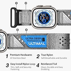 ULTIMAL Band Compatible with Apple Watch 49mm