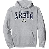 Akron Zips Arch Over Gray Officially Licensed Pullover Hoodie