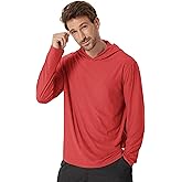 ODODOS Men's Long Sleeve Hoodie - Stratum Tech Performance Pullover - Ultra Soft Moisture Wicking UPF 50+ Top