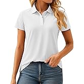 MAGCOMSEN Women's Polos Golf Shirts Short Sleeve UPF 50+ Collared Shirt Quick Dry Tennis Work Athletic Tops