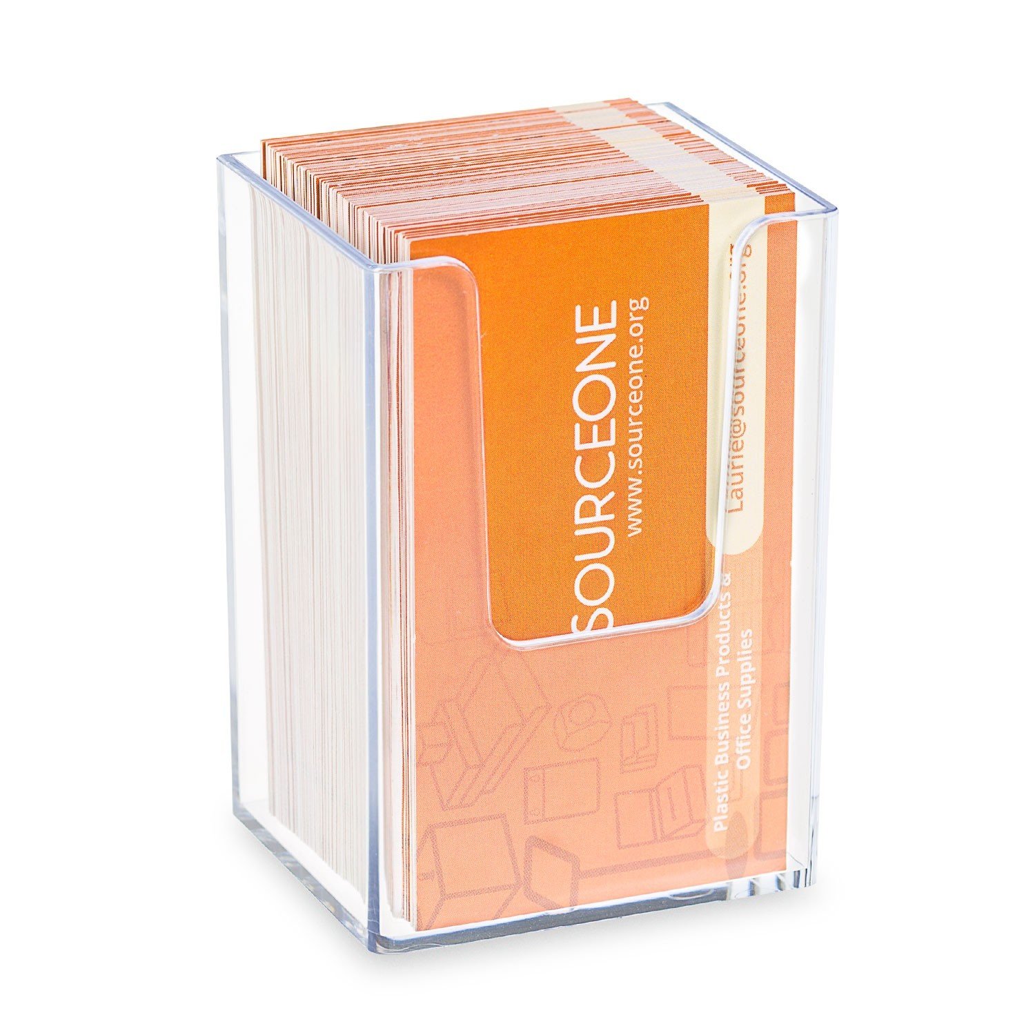 Photo 1 of Premium Clear Acrylic Single Pocket Vertical Business Card Holder
