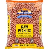 Rani Raw Peanuts with Skin 5 lb (80 oz) 2.27 kg Bulk - Unsalted, Uncooked Spanish Grade Groundnut/Red-skin for Roasting, Boil