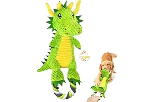 Jeefome Interactive Squeaky Dog Chew Toy,Plush Dog Rope Toys for Small Medium and Large Dogs,Tug of War Dog Toys to Keep Them Busy,Training Reward Gift,Teeth Cleaning